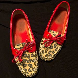 Red & Leopard Sperry shoes